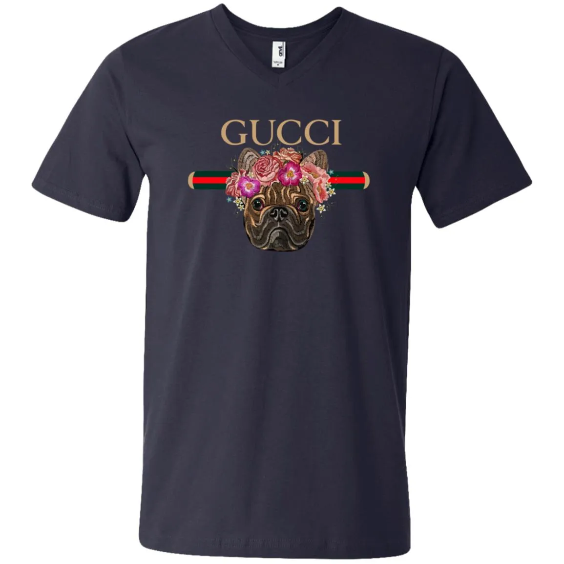 Gucci New Style Bull Dogs T-shirt Men V-Neck T-Shirt