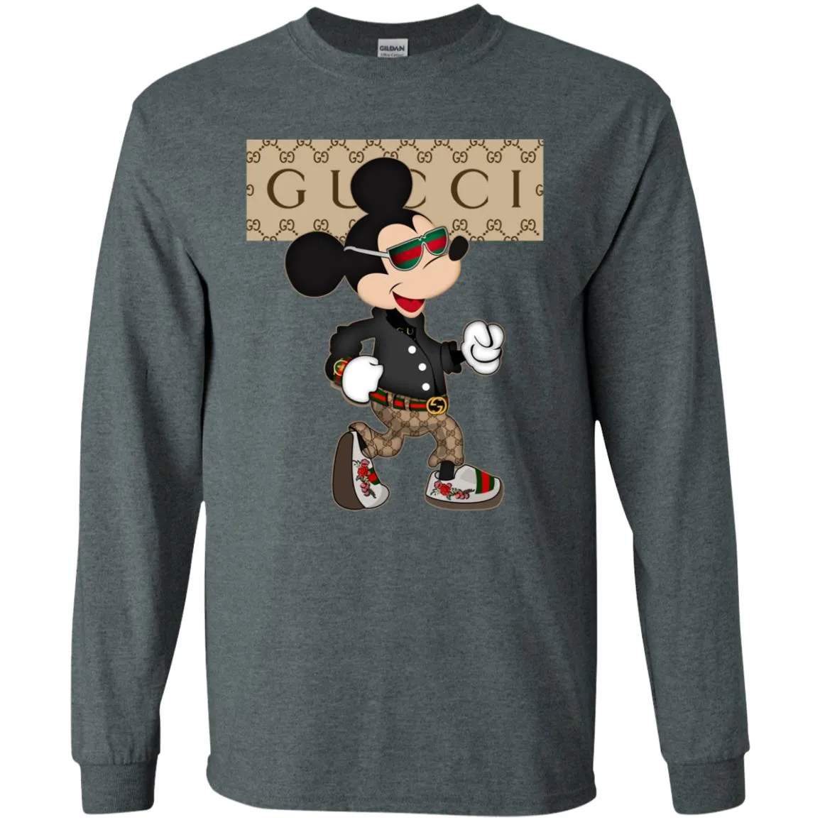 Gucci Shirt Mickey Mouse T-shirt Men Long Sleeve Shirt