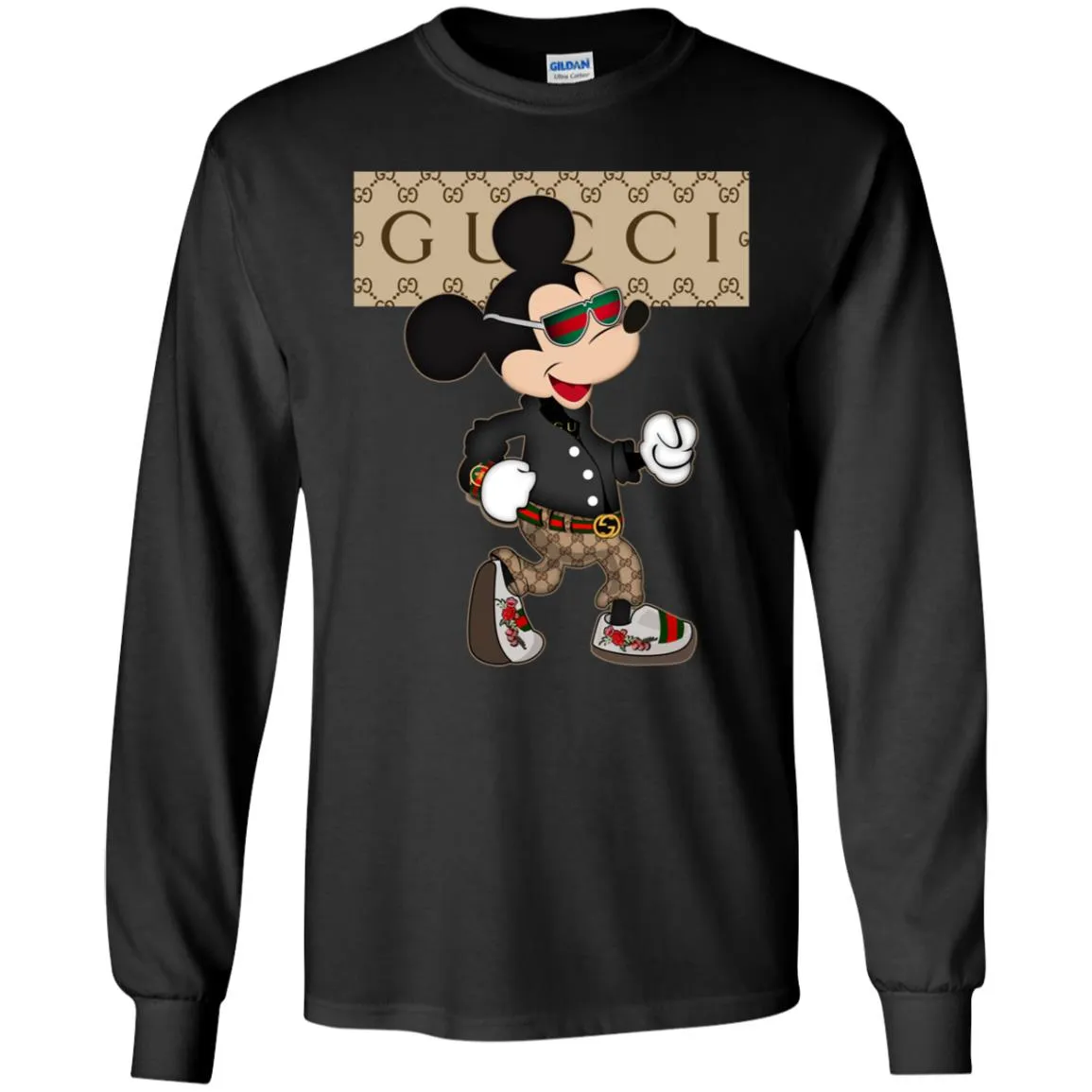 Gucci Shirt Mickey Mouse T-shirt Men Long Sleeve Shirt