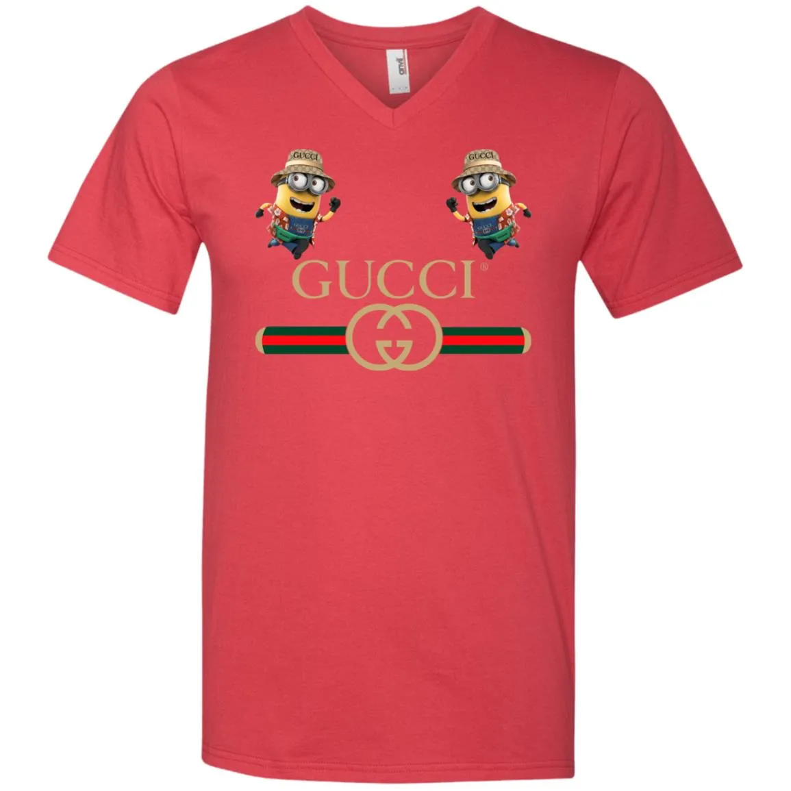 Gucci T-shirt Minion Funny Film T-shirt Men V-Neck T-Shirt