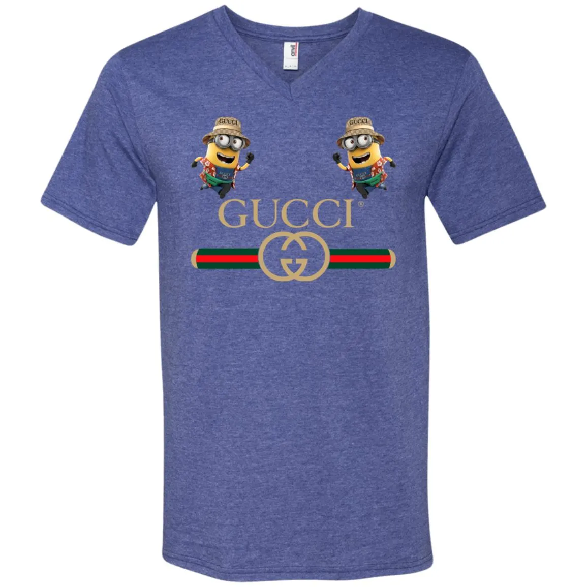 Gucci T-shirt Minion Funny Film T-shirt Men V-Neck T-Shirt