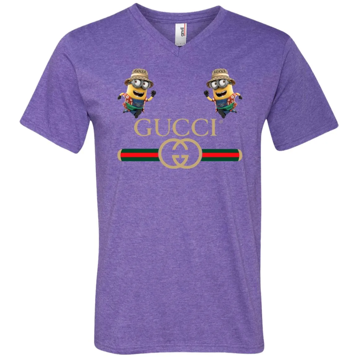 Gucci T-shirt Minion Funny Film T-shirt Men V-Neck T-Shirt