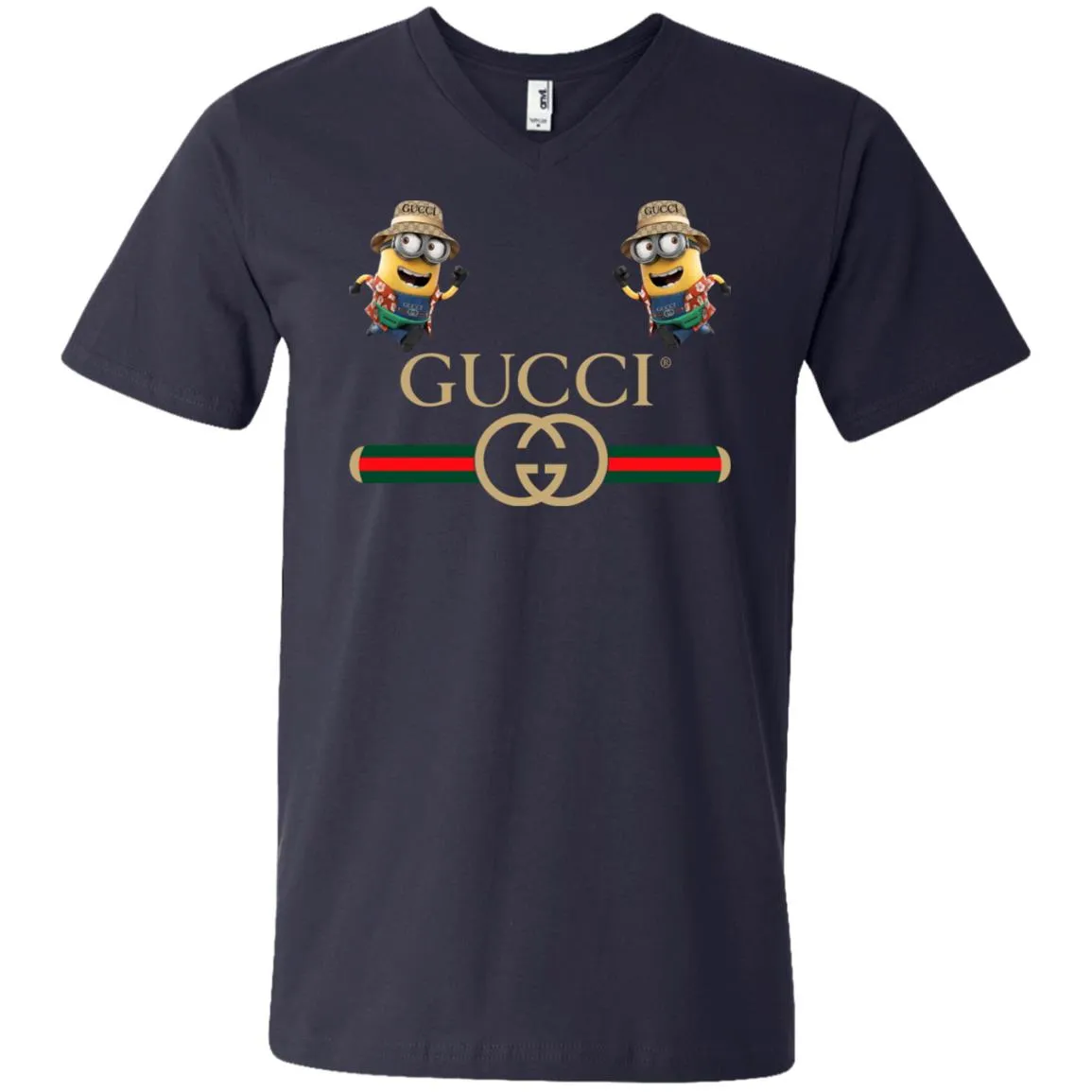 Gucci T-shirt Minion Funny Film T-shirt Men V-Neck T-Shirt