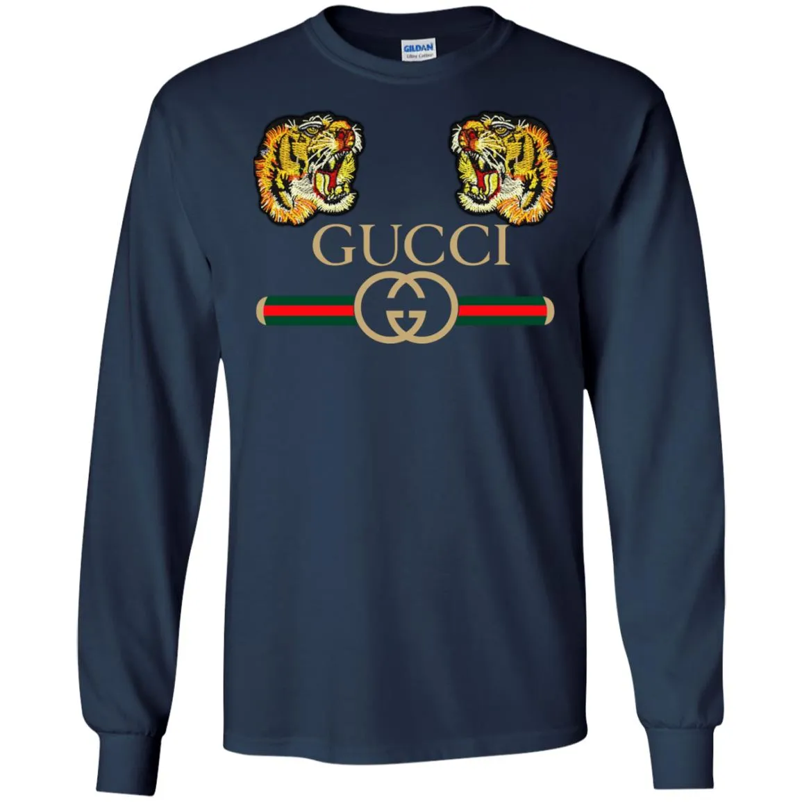 Gucci Tiger Love T-shirt Men Long Sleeve Shirt