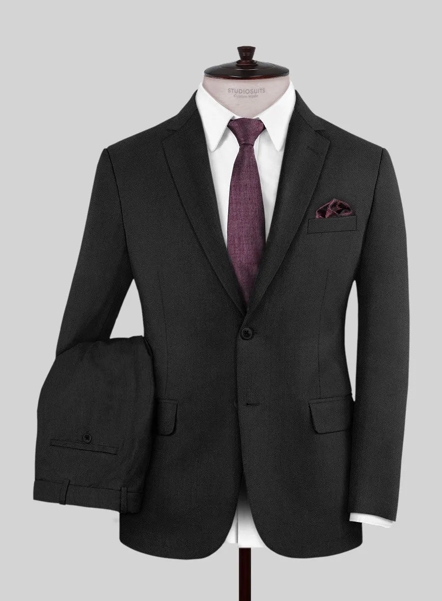 Hardy Minnis Caravel Black Wool Suit