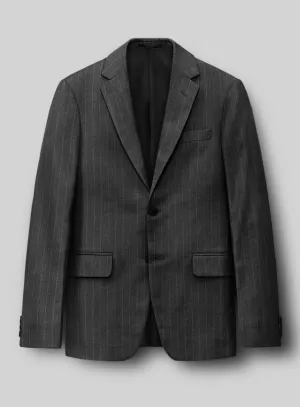 Hardy Minnis Charcoal Pinstripe Wool Jacket