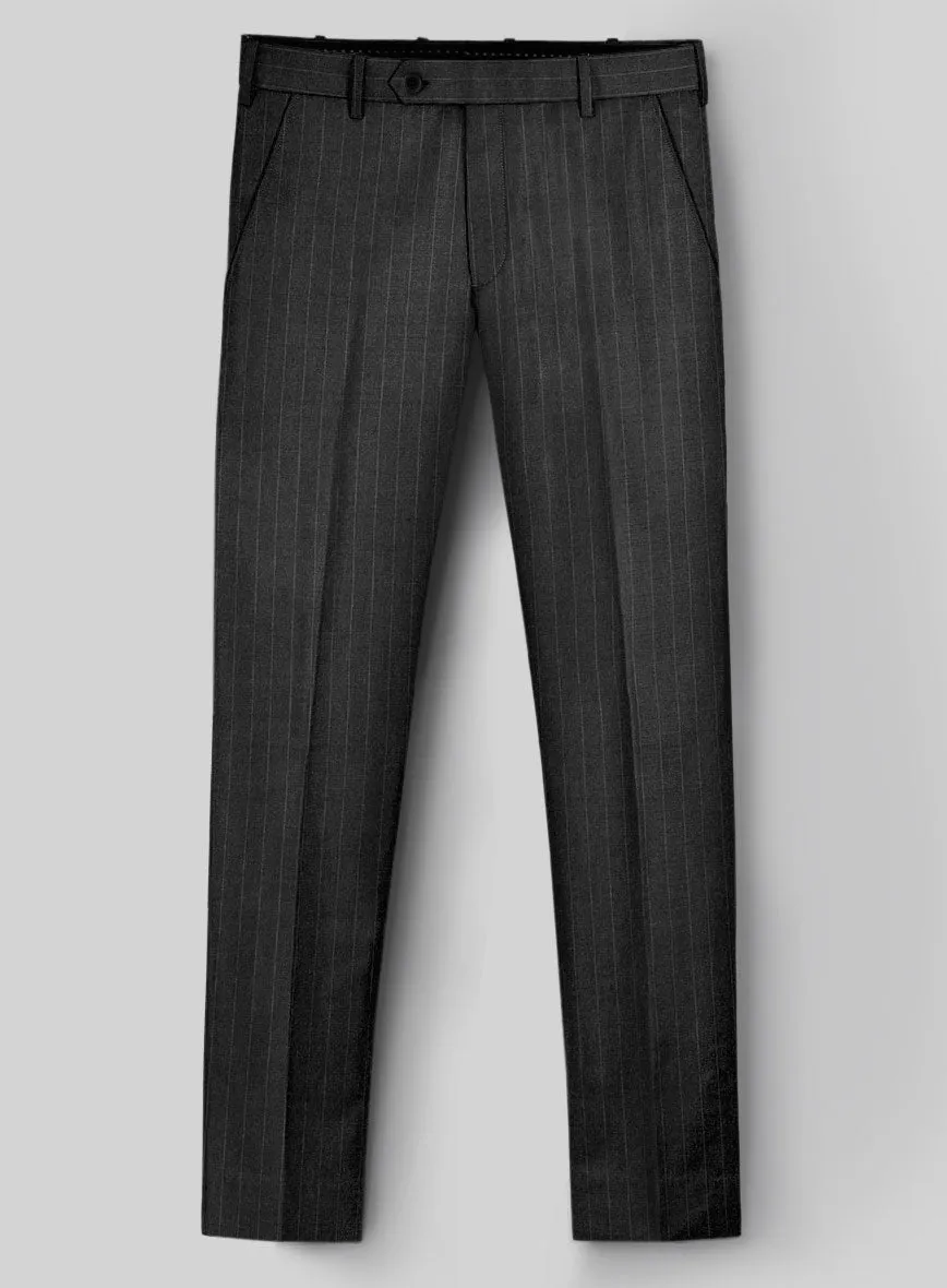 Hardy Minnis Charcoal Pinstripe Wool Suit