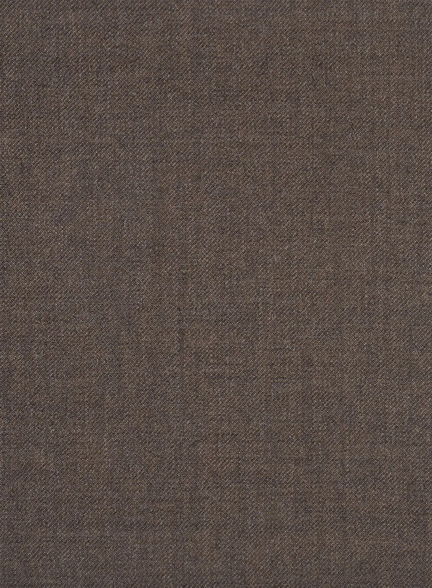 Hardy Minnis Dark Brown Twill Wool Suit