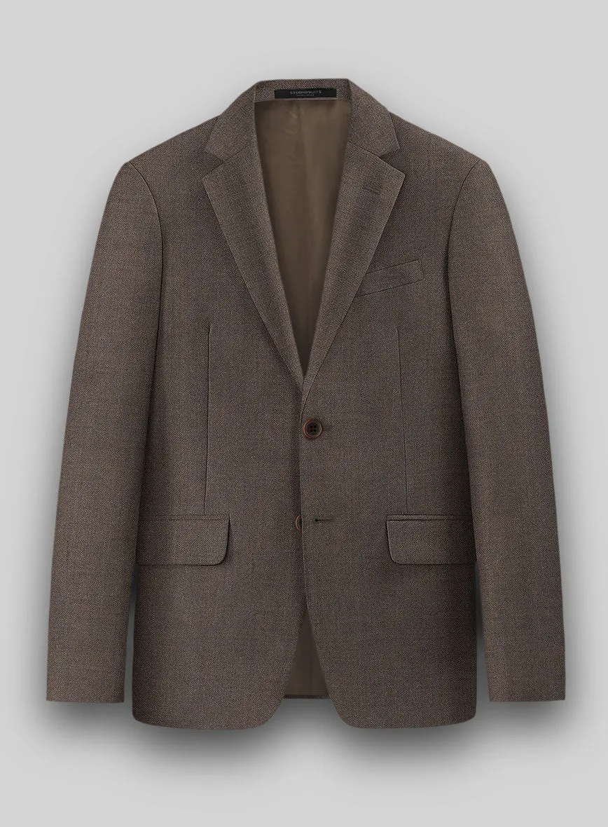 Hardy Minnis Dark Brown Twill Wool Suit