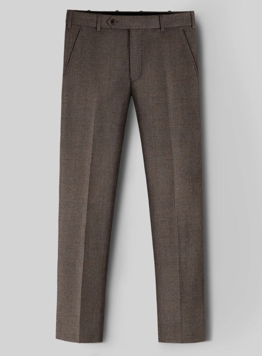 Hardy Minnis Dark Brown Twill Wool Suit