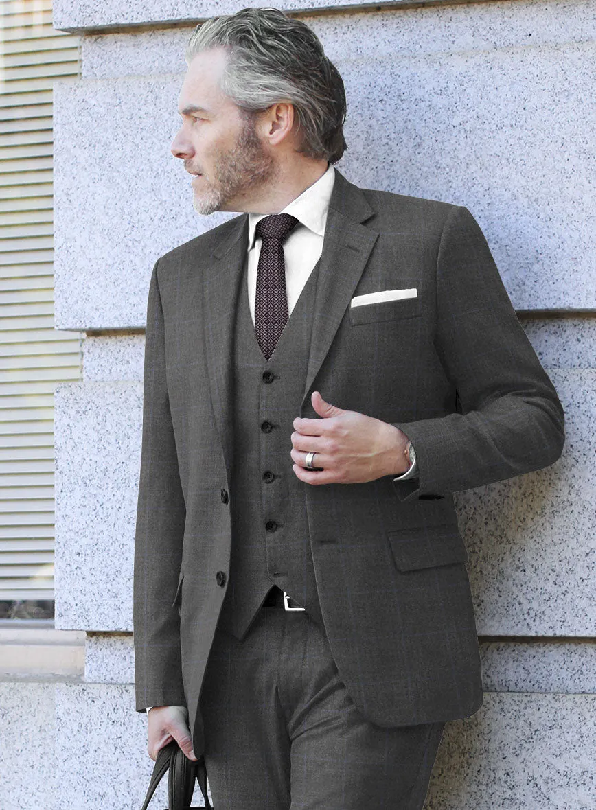 Hardy Minnis Pane Gray Wool Suit