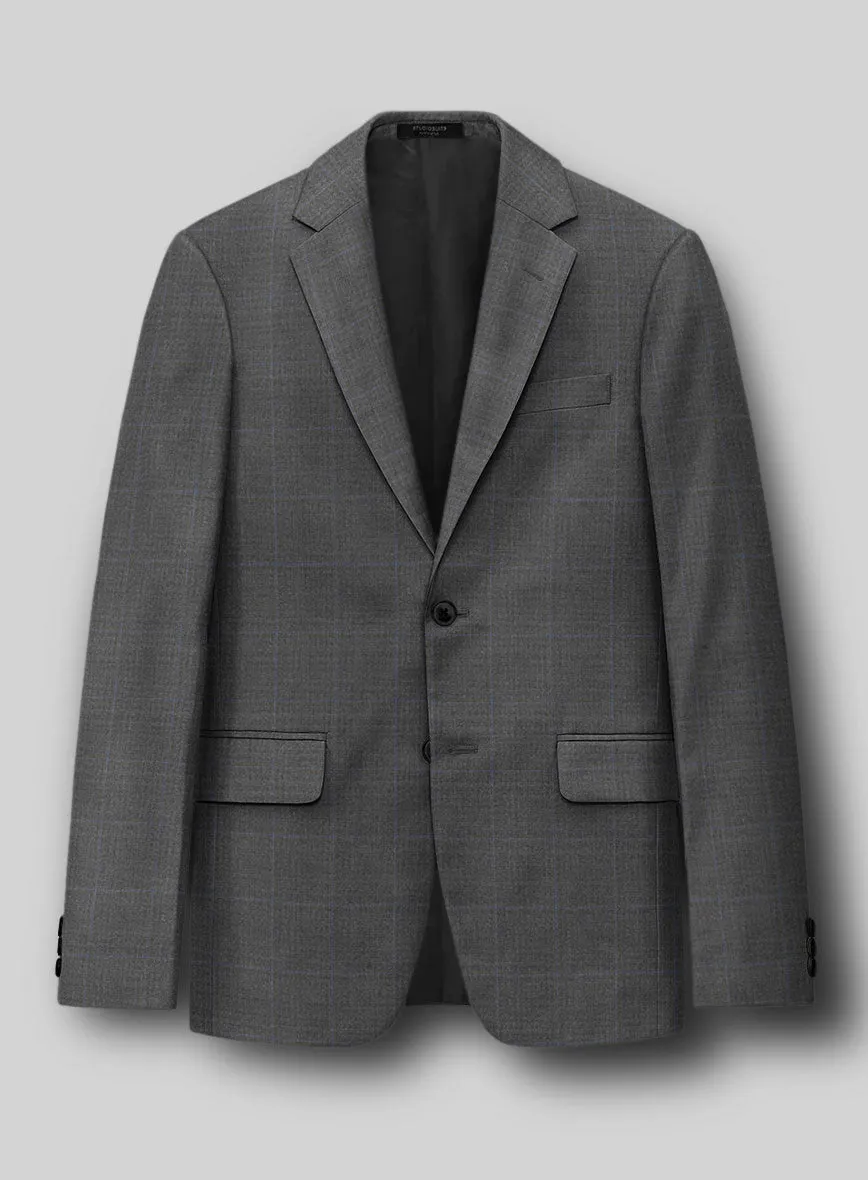 Hardy Minnis Pane Gray Wool Suit