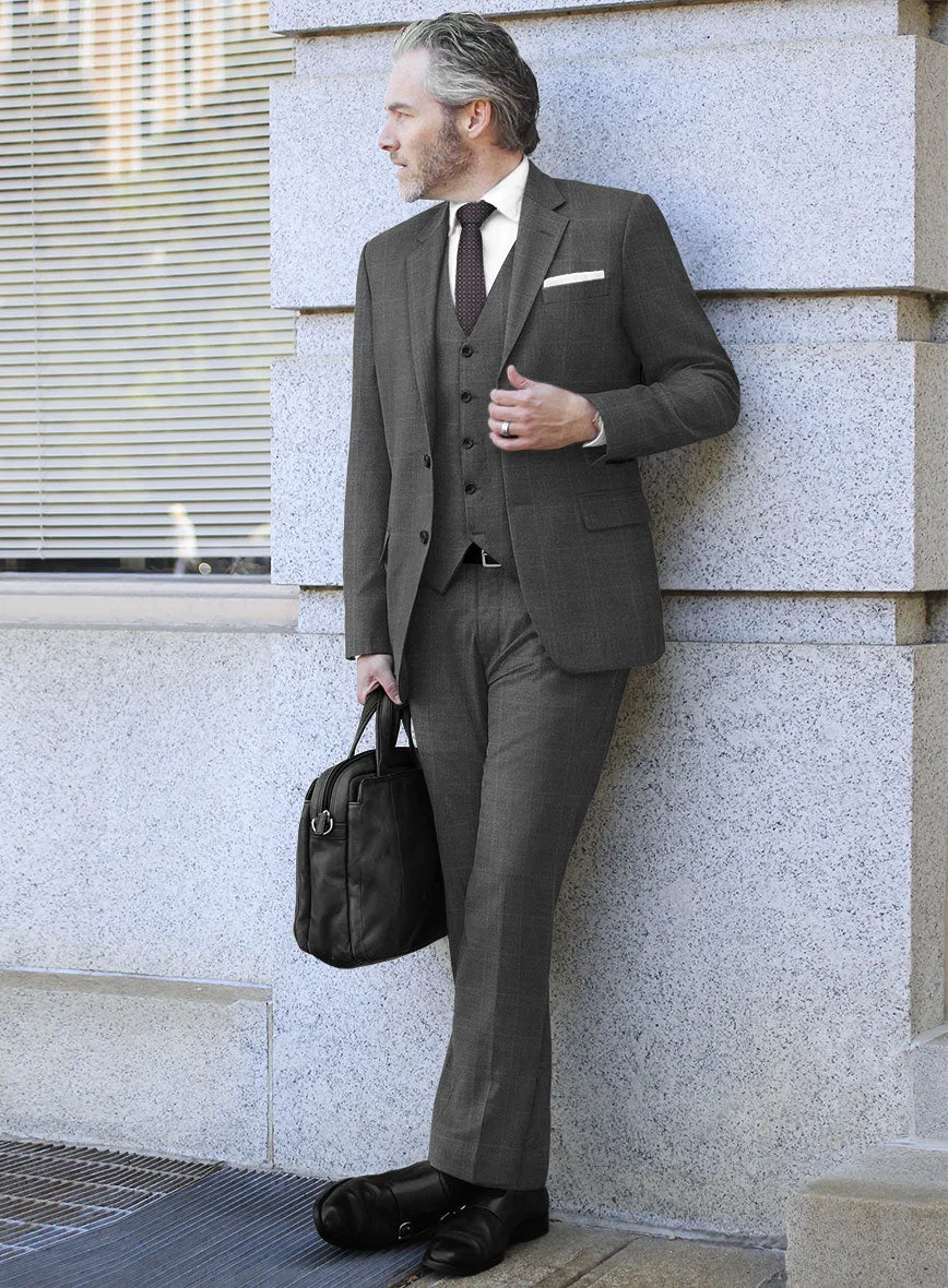 Hardy Minnis Pane Gray Wool Suit