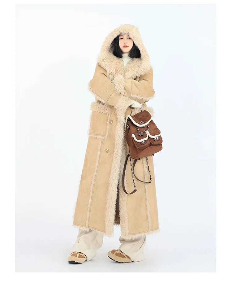 HEYFANCYSTYLE Reversible Elegance Suede Leather Coat