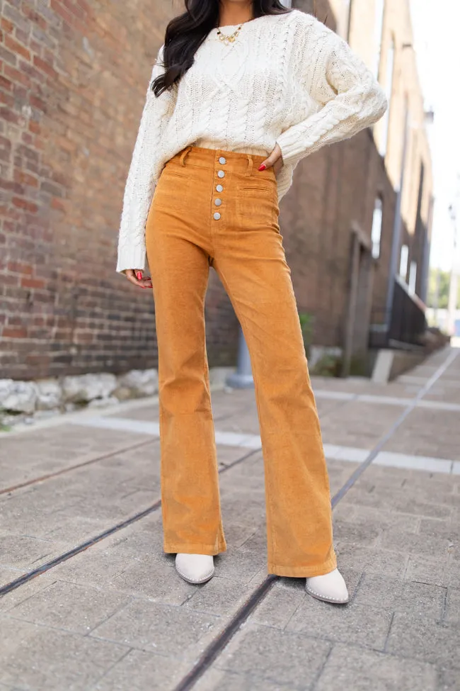 I Can't Forget Camel Button Fly Corduroy Pants FINAL SALE