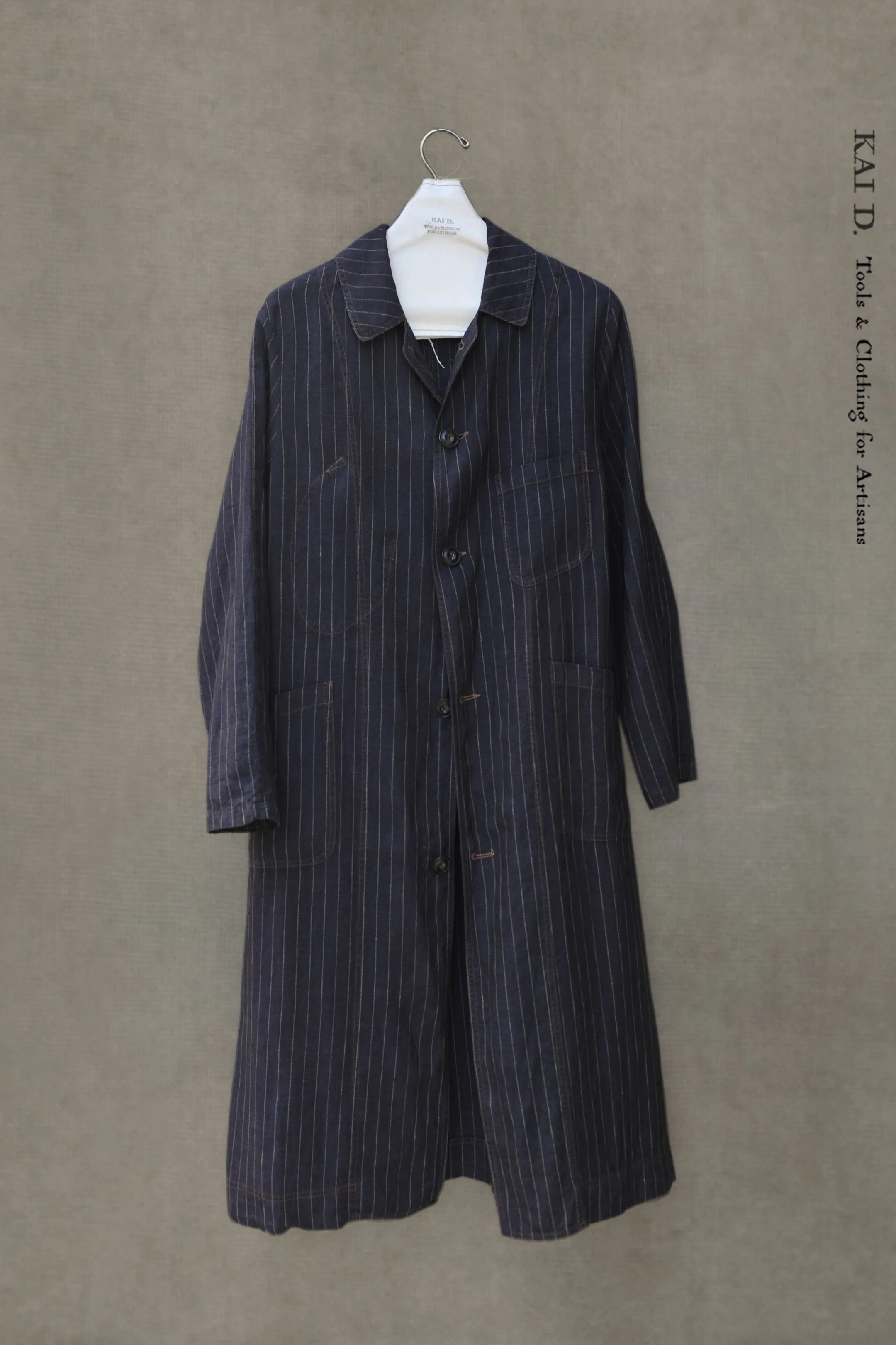 Italian Linen Anthropologist Coat - Navy- XS, S