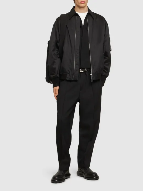 Jil Sander   Shiny cotton bomber jacket 