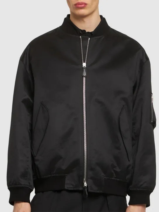 Jil Sander   Shiny cotton bomber jacket 