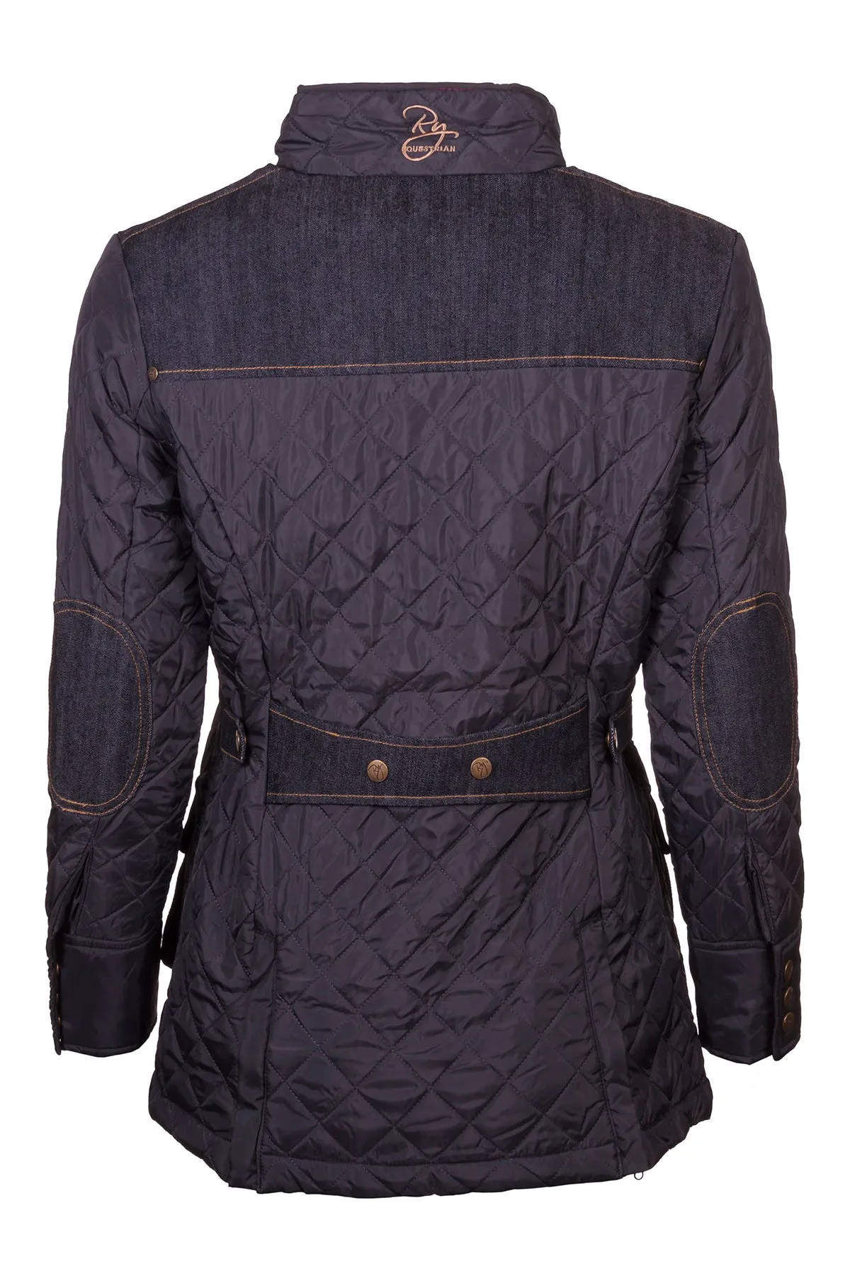 Ladies Denim Trim Quilted Jacket