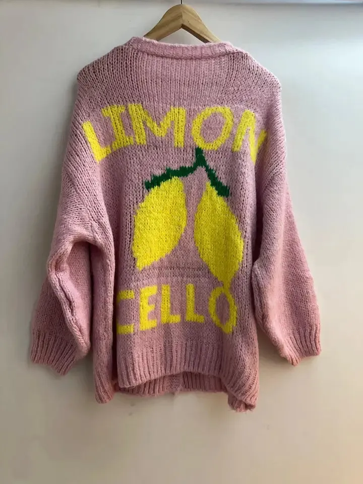 Limoncello Cardigan by Loriane in Pink