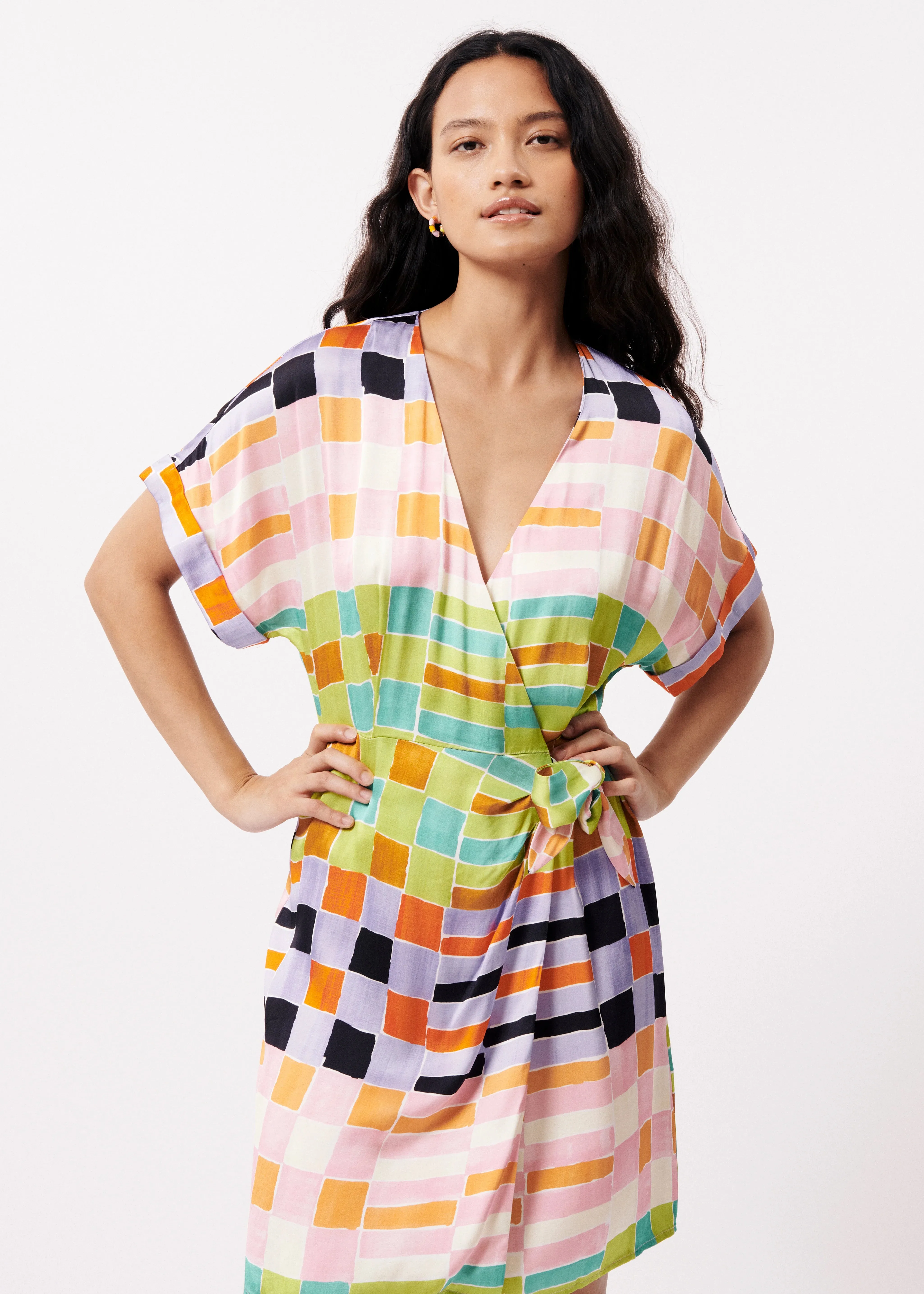 LOIS WRAP DRESS (MULTI)