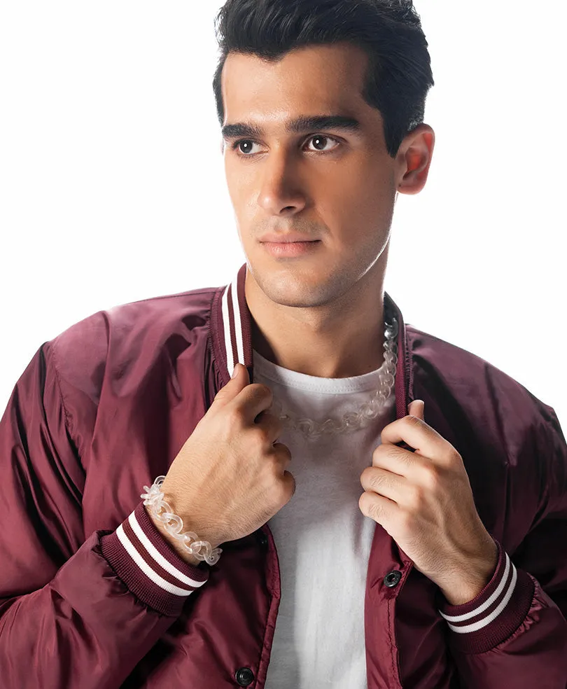 Maroon Bomber Jacket