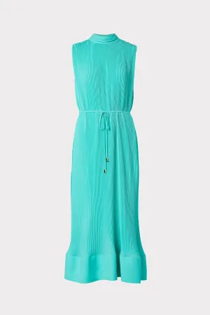 Melina Solid Pleated Dress