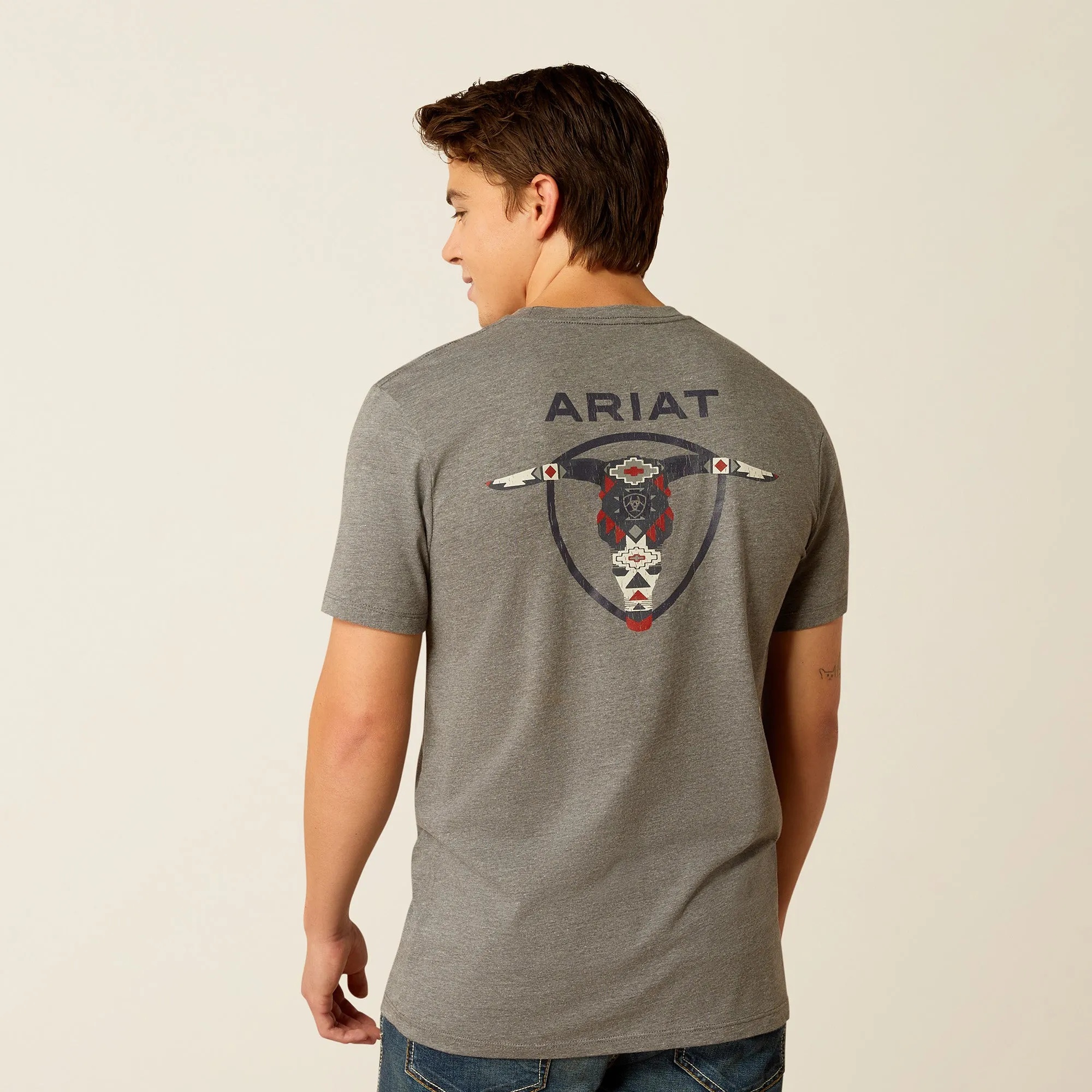 Men's Ariat Southwestern Longhorn T-Shirt - 10052037