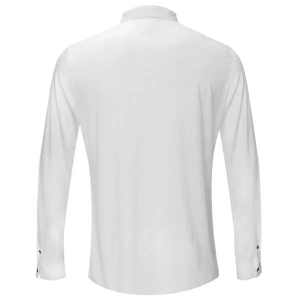 Men's Dress Shirt Bottom Down Moving Up WHITE | B318