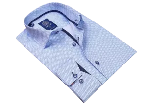 Men's Dress Shirt Long Sleeves Made in Europe Sky Blue | K03