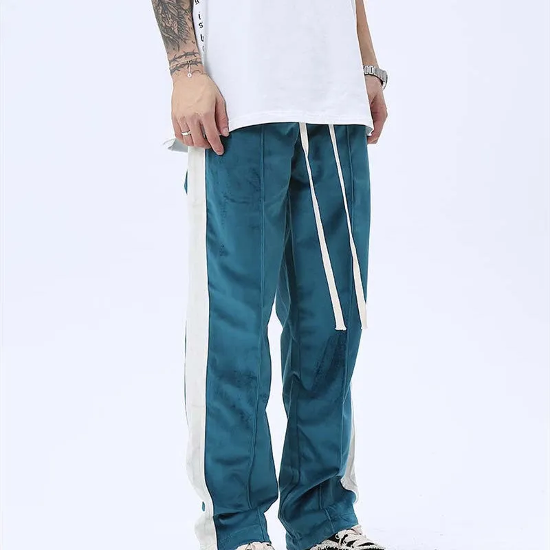 Mens Loose-fitting Casual Retro Clash Pants