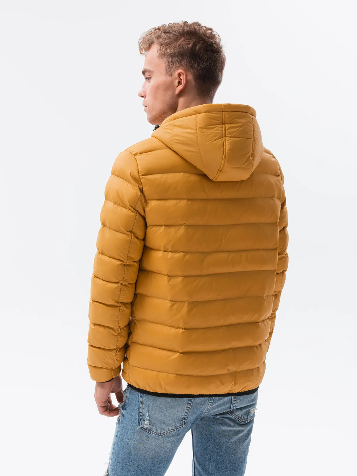 Men's quilted transition jacket Troyer mustard