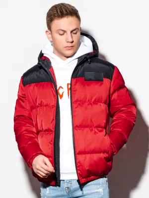 Men'S Winter Quilted Jacket Ryjel Red