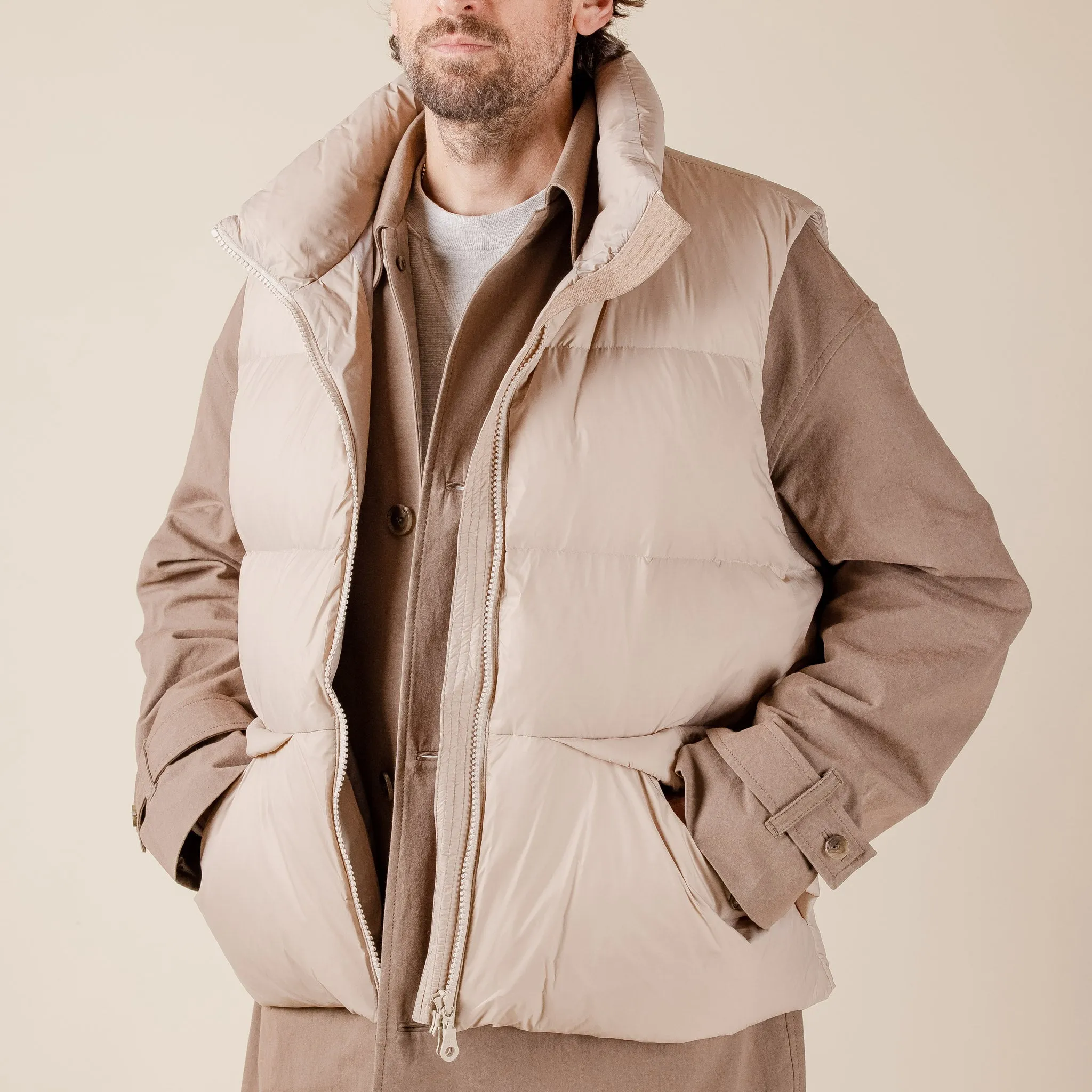 Merely Made - Gurkha 2 in 1 Coat - Ecru Beige