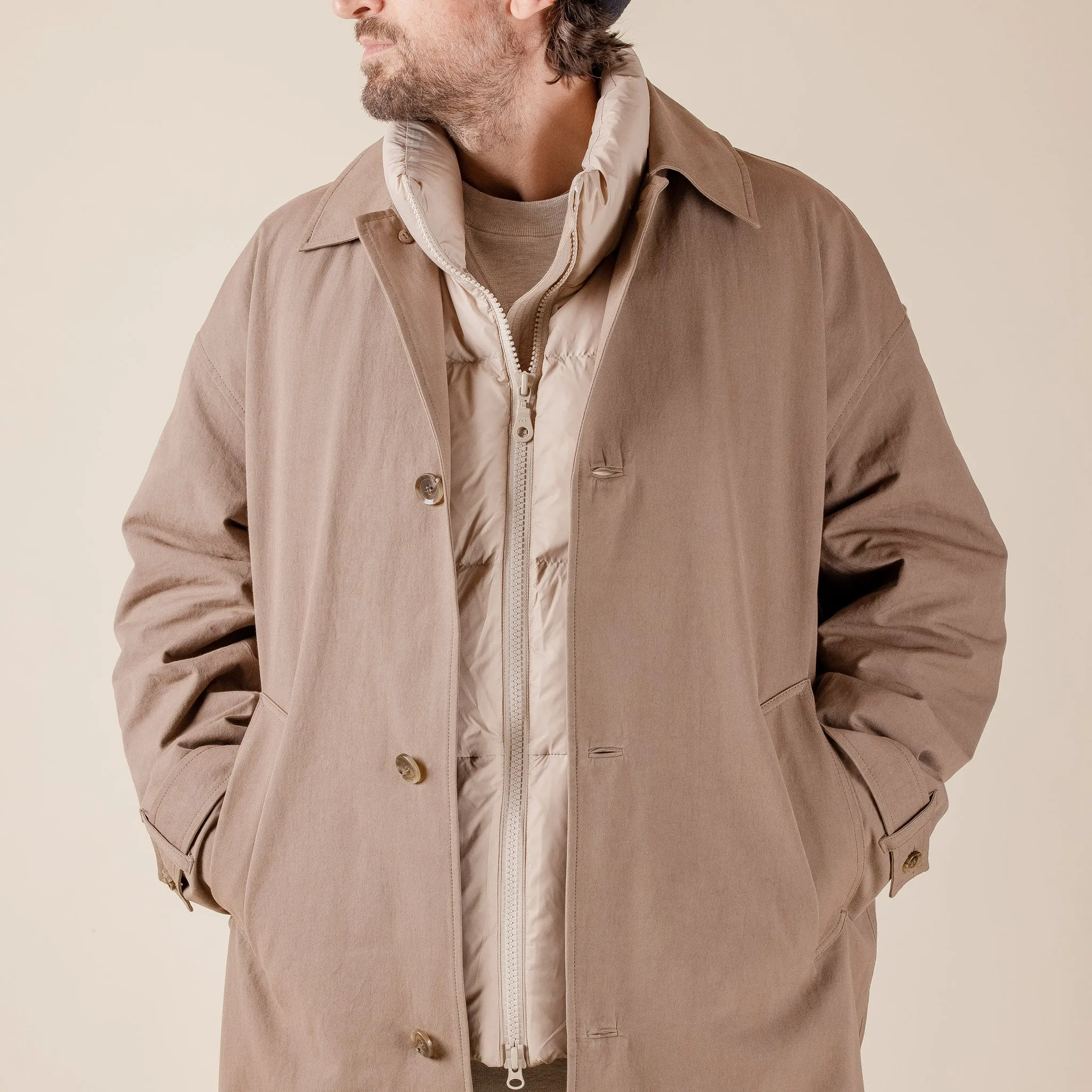 Merely Made - Gurkha 2 in 1 Coat - Ecru Beige