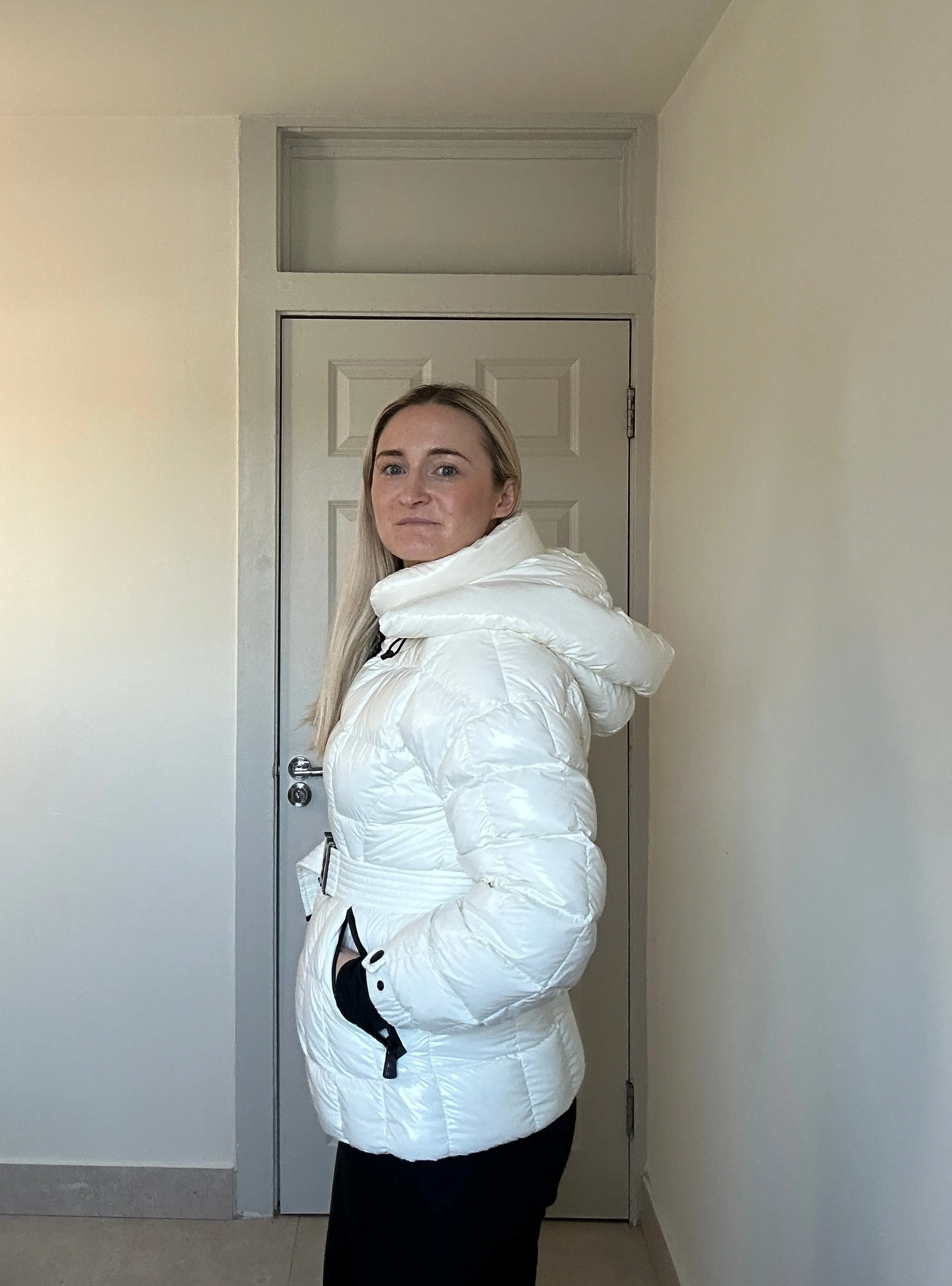 Moncler Grenoble Salle Down Jacket in White