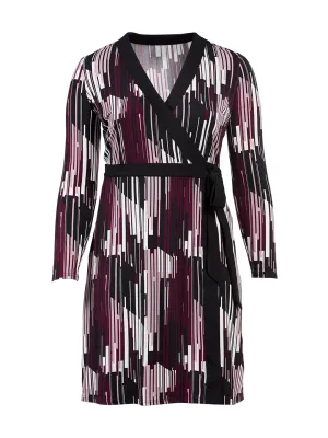 Mosaic Purple Kara Wrap Dress