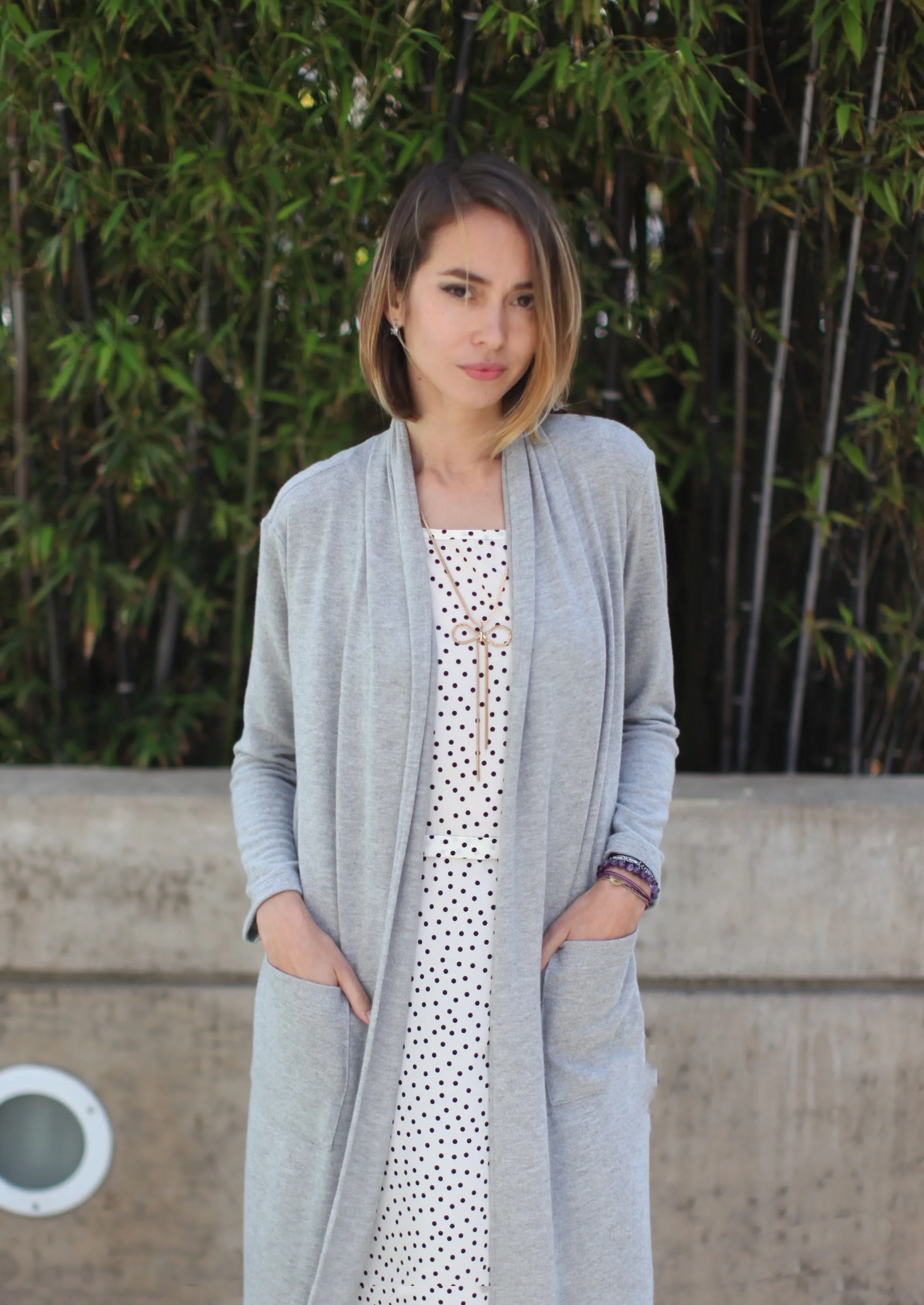 New! Open Front Cardigan Mid Length with Pockets