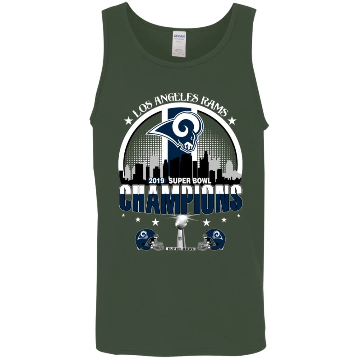 Nfl – Los Angeles Rams 2019 Super Bowl Champions Football Men Cotton Tank