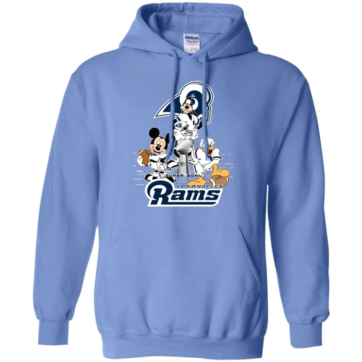 Nfl – Los Angeles Rams Donald Duck Goofy Mickey Mouse Super Bowl 2019 Football Pullover Hoodie Sweatshirt