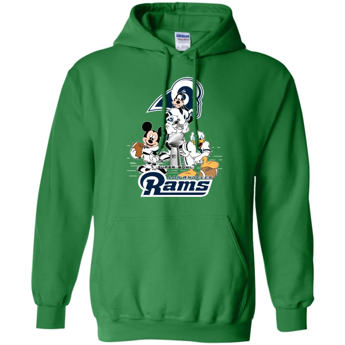 Nfl – Los Angeles Rams Donald Duck Goofy Mickey Mouse Super Bowl 2019 Football Pullover Hoodie Sweatshirt