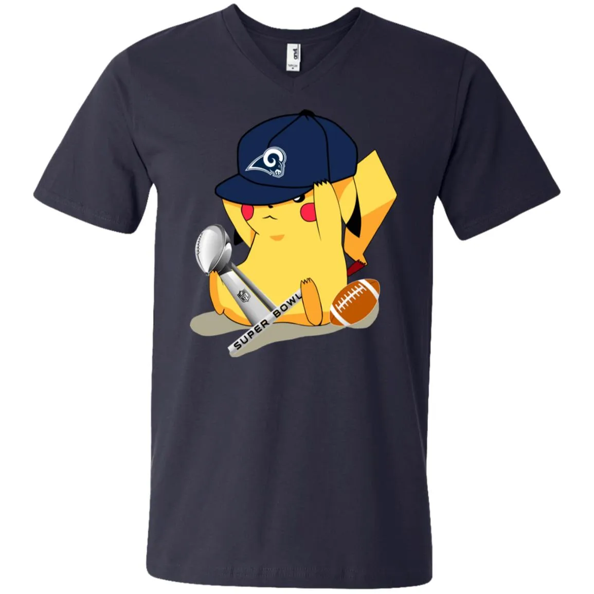 Nfl – Los Angeles Rams Pikachu Super Bowl 2019 Football Men V-Neck T-Shirt