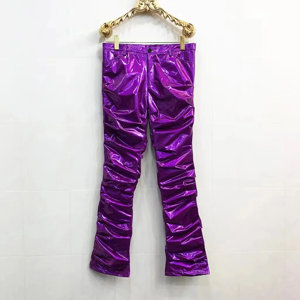 Nightclub Streetwear Shinny Pants