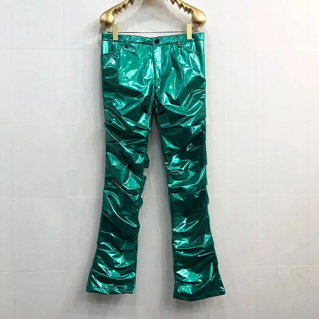 Nightclub Streetwear Shinny Pants