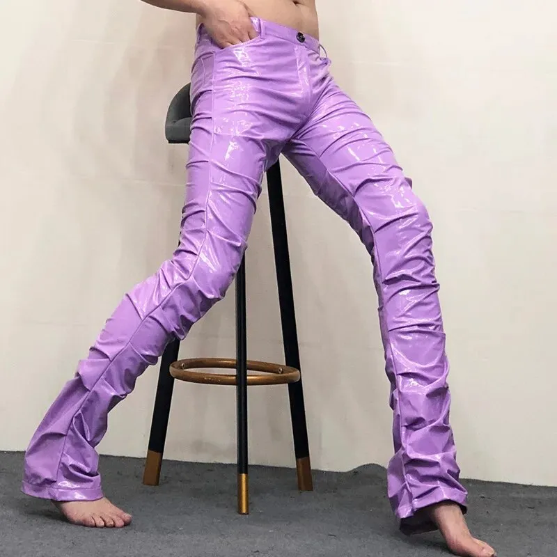 Nightclub Streetwear Shinny Pants