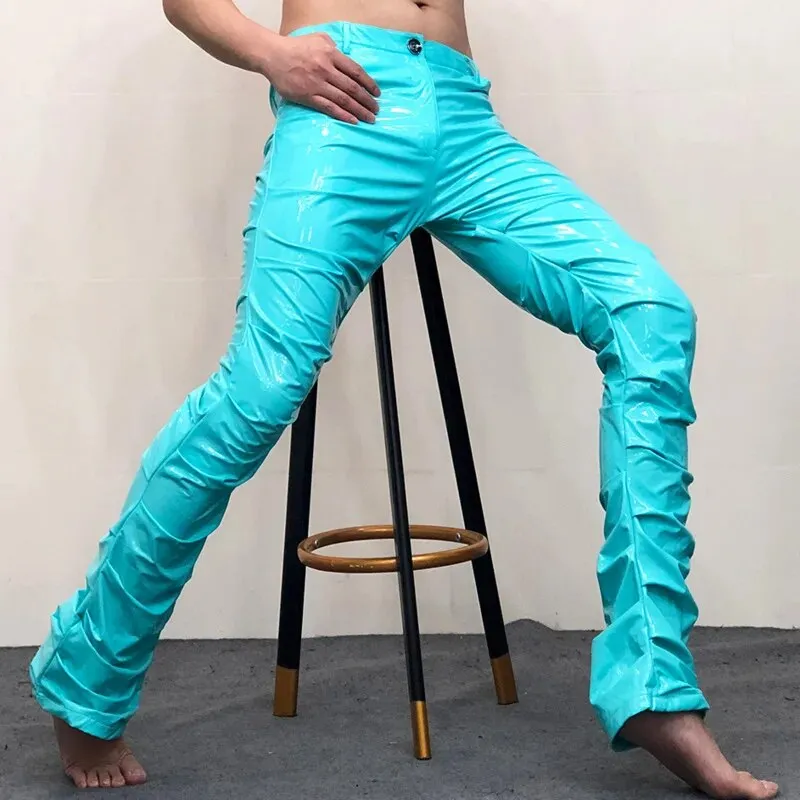 Nightclub Streetwear Shinny Pants