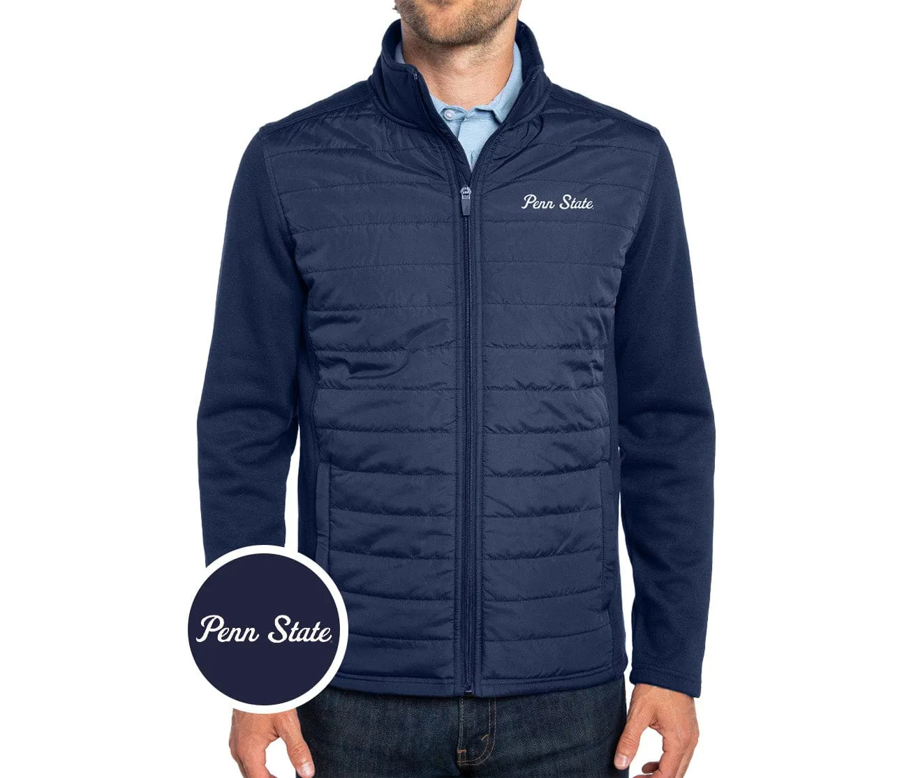 Penn State - Hybrid Puffer - Script - Navy