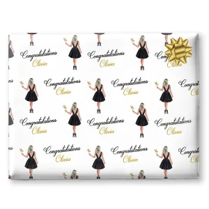 Personalised Birthday Gift Wrap Graduation Girl