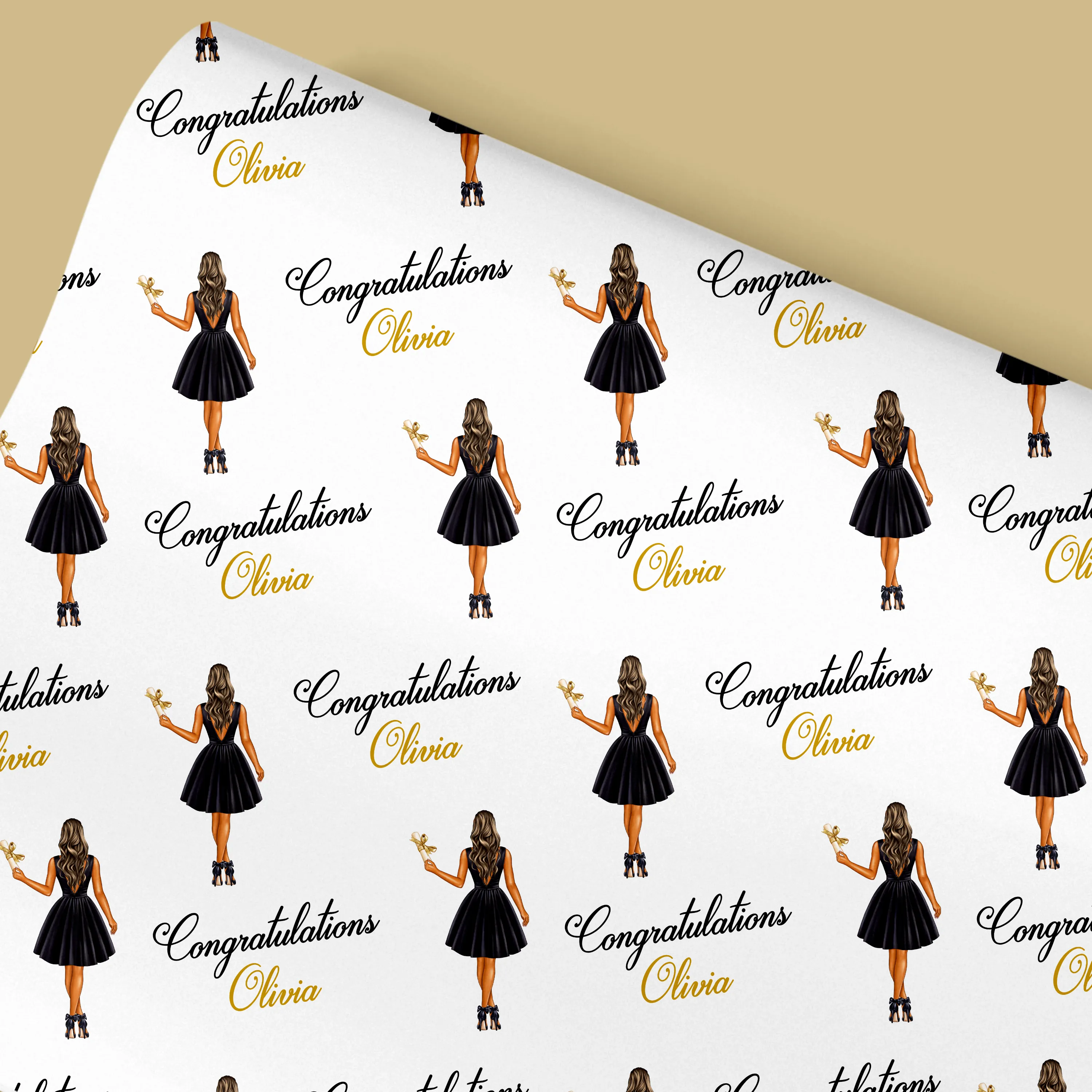 Personalised Birthday Gift Wrap Graduation Girl