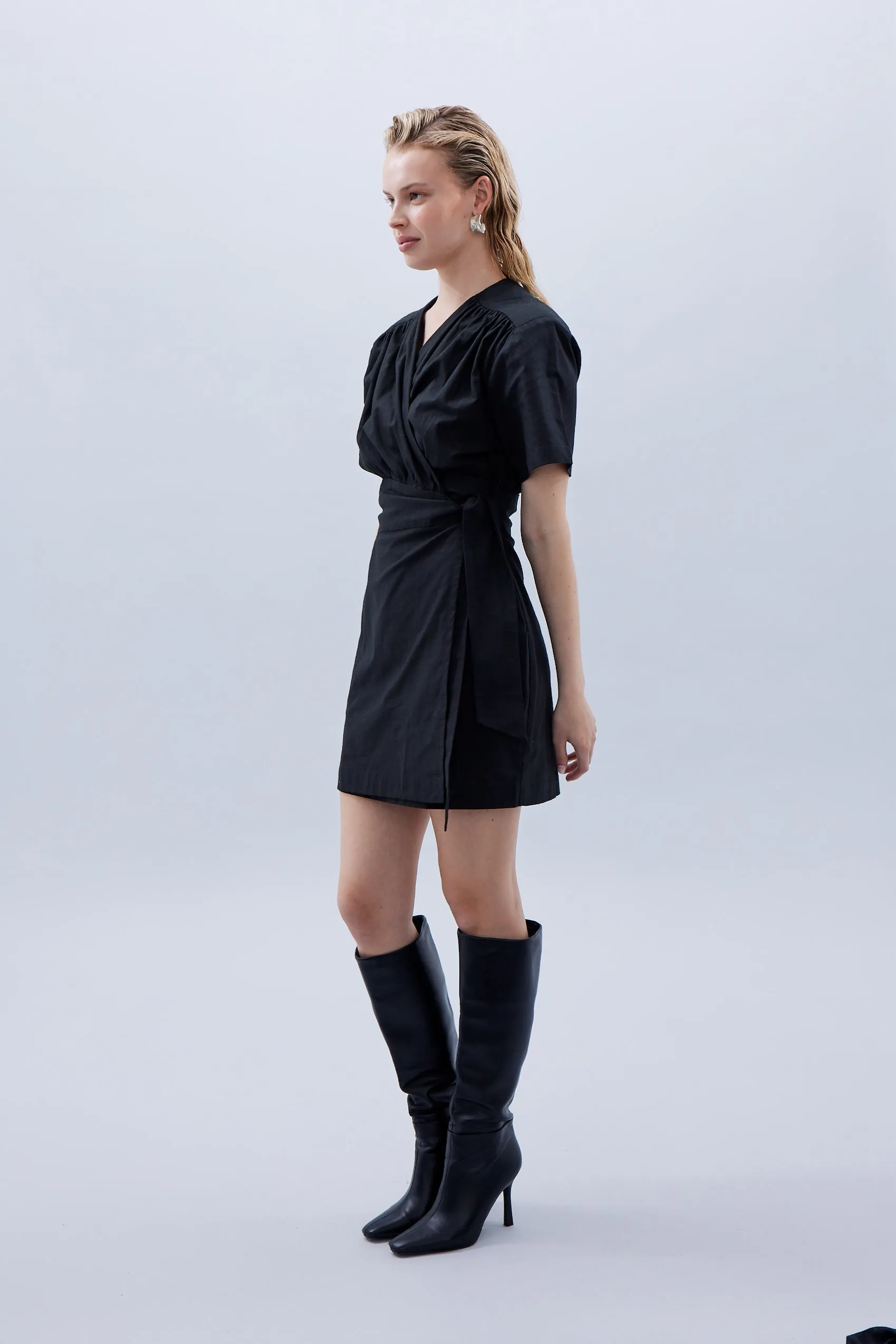 Plato Wrap Mini Dress